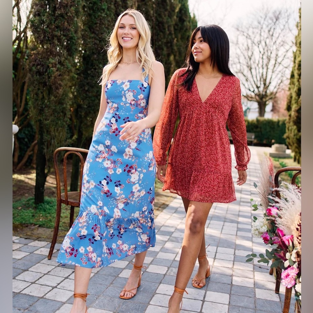 Park & Fifth Blue Floral Maxi Dress
